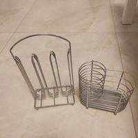 Portacapsule e portabicchieri in acciaio