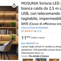 set luce led vari colori 2.5M