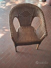 Poltrona in rattan