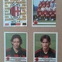 Set 4 figu Milan album calciatori panini 2001/02