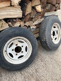 Coppia Ruote complete 205/75 R16C Cerchi acc 5 fo