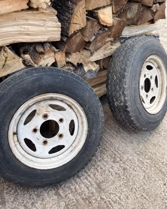 Coppia Ruote complete 205/75 R16C Cerchi acc 5 fo