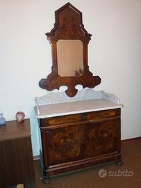 Mobile vintage comò + specchio (comò toilette)