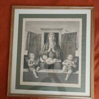 Litografia veneta primi '800 Madonna col bambino