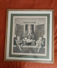 Litografia veneta primi '800 Madonna col bambino