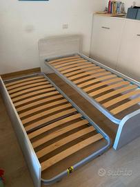 Letto singolo con letto estraibile