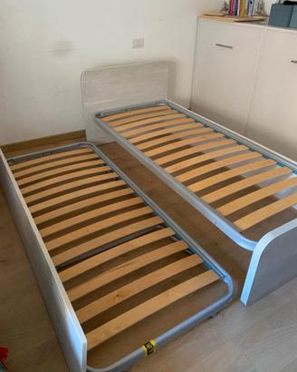 Letto singolo con letto estraibile