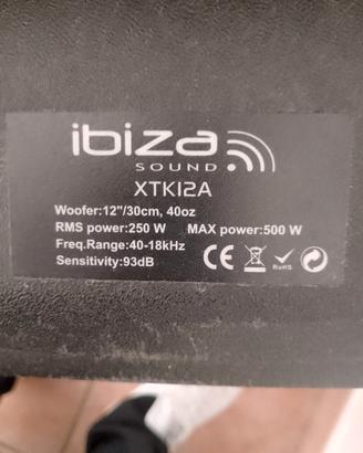 Cassa amplificata/attiva Ibiza Sound XTK12A 12"