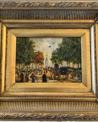 Dipinto di Turri, "Parco ducale di Parma", ‘900