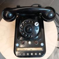 Telefono fisso vintage anni '50 nero in bachelite