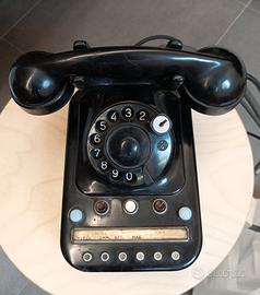 Telefono fisso vintage anni '50 nero in bachelite