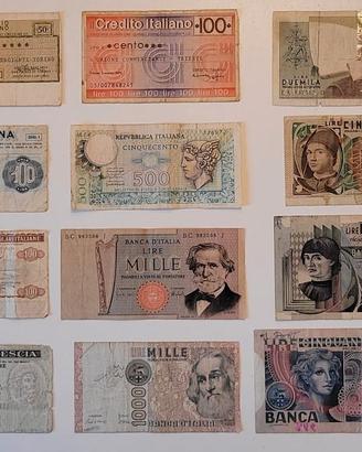 lotto banconote e miniassegni anni 70/80