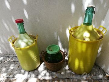 Damigiane antiche In vetro da 20/15/10 litri