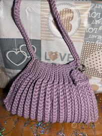 Borsa conchiglia lilla