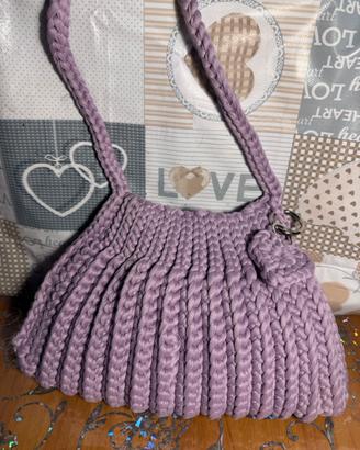 Borsa conchiglia lilla