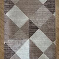 Tappeto geometrico 260x130cm - Beige e Marrone