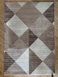 Tappeto geometrico 260x130cm - Beige e Marrone