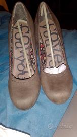 Scarpe décolleté donna tacco 12 marroni taglia 39