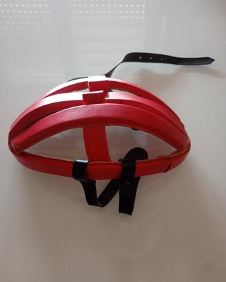 Casco bici da corsa in cuoio vintage