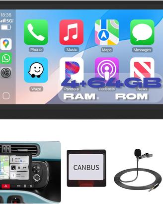 CarPlay Android  7" 4+64 GB  Fiat Panda 2013-2020