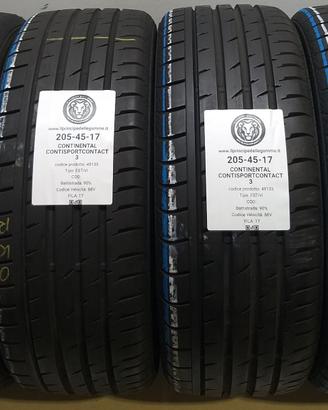 4 GOMME 205 45 17 CONTINENTAL A49135