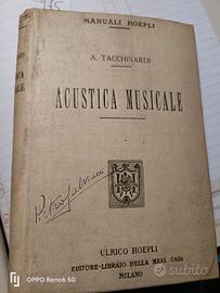 Acustica musicale . Manuale Hoepli