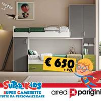 Cameretta a soppalco - Piccola - L.300cm