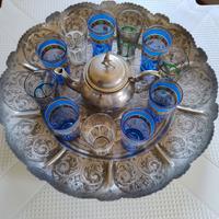 Servito da thè Marocco bicchieri vetro teiera