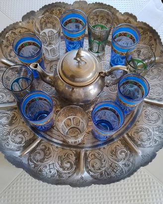 Servizio Tè Marocchino: Teiera e 11 Bicchieri