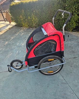 trasportino passeggino due bimbi 