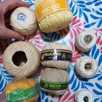 Lotto Gomitoli per ricamo uncinetto