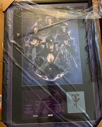 Wwe Placca Quadro Undertaker 1/100 Autografato