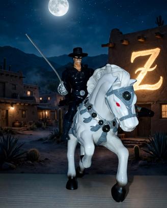 Vintage 1997 playmates Toys Zorro & Tornado