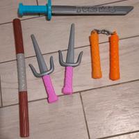 Set di armi Tartarughe Ninja Turtles anni '80