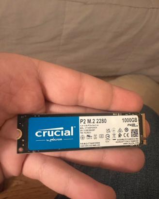 SSD NVMe P2 M.2 2280 1000GB (1TB) Crucial