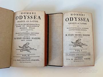 2 volumi Homeri Odyssea, Graece et Latine 1783
