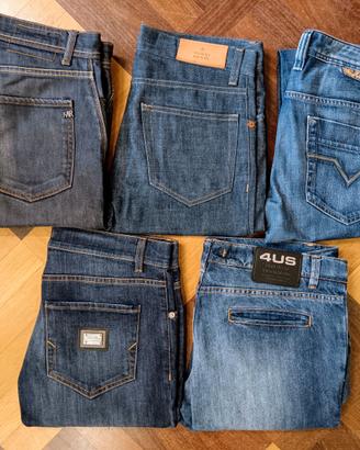 JEANS BLU UOMO 4 PEZZI TAGLIA 46