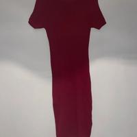 Vestito aderente rosso scuro