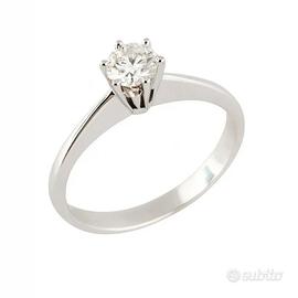 Anello solitario Tiffany 6 griffe  diamante  0,30