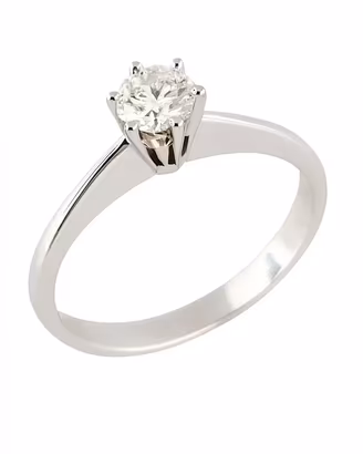 Anello solitario Tiffany 6 griffe  diamante  0,30