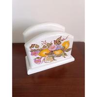 Portatovaglioli in legno dipinto a mano a decoupag