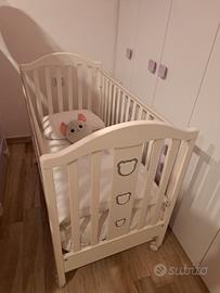 Lettino per Bambini in legno bianco. Come Nuovo