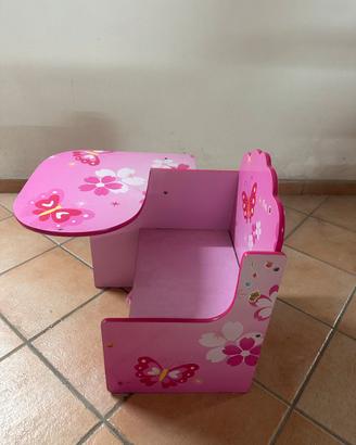 tavolino per bambini con sedia integrata eta 3-6