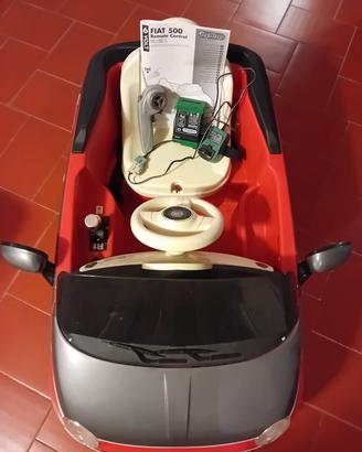 Fiat 500 cabriolet rossa elettrica