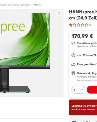 Monitor Hannspree 24” Led HP248