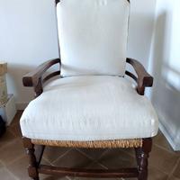 Poltrone di legno scuro 2 pz