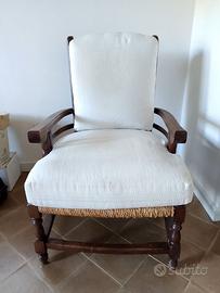 Poltrone di legno scuro 2 pz