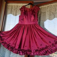 Vestito nuovo colore Bordeaux per feste Mis 48 IT