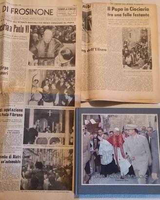 Paolo VI a Fumone 1966 - Libro + Giornali d'epoca 