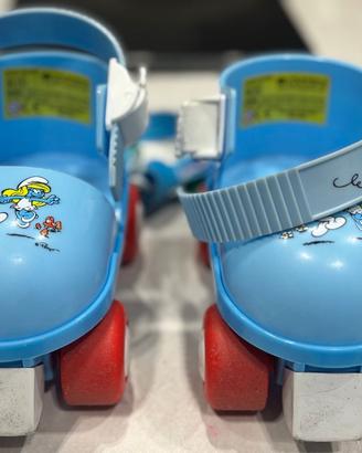 Pattini a Rotelle dei Puffi Regolabili